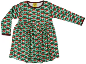 DUNS LS Gathered Dress Adult - Radish Dark Jade