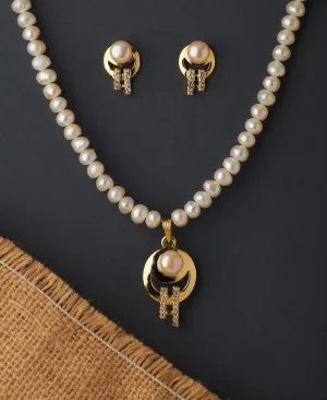 Elegant Real Pearl Necklace Set