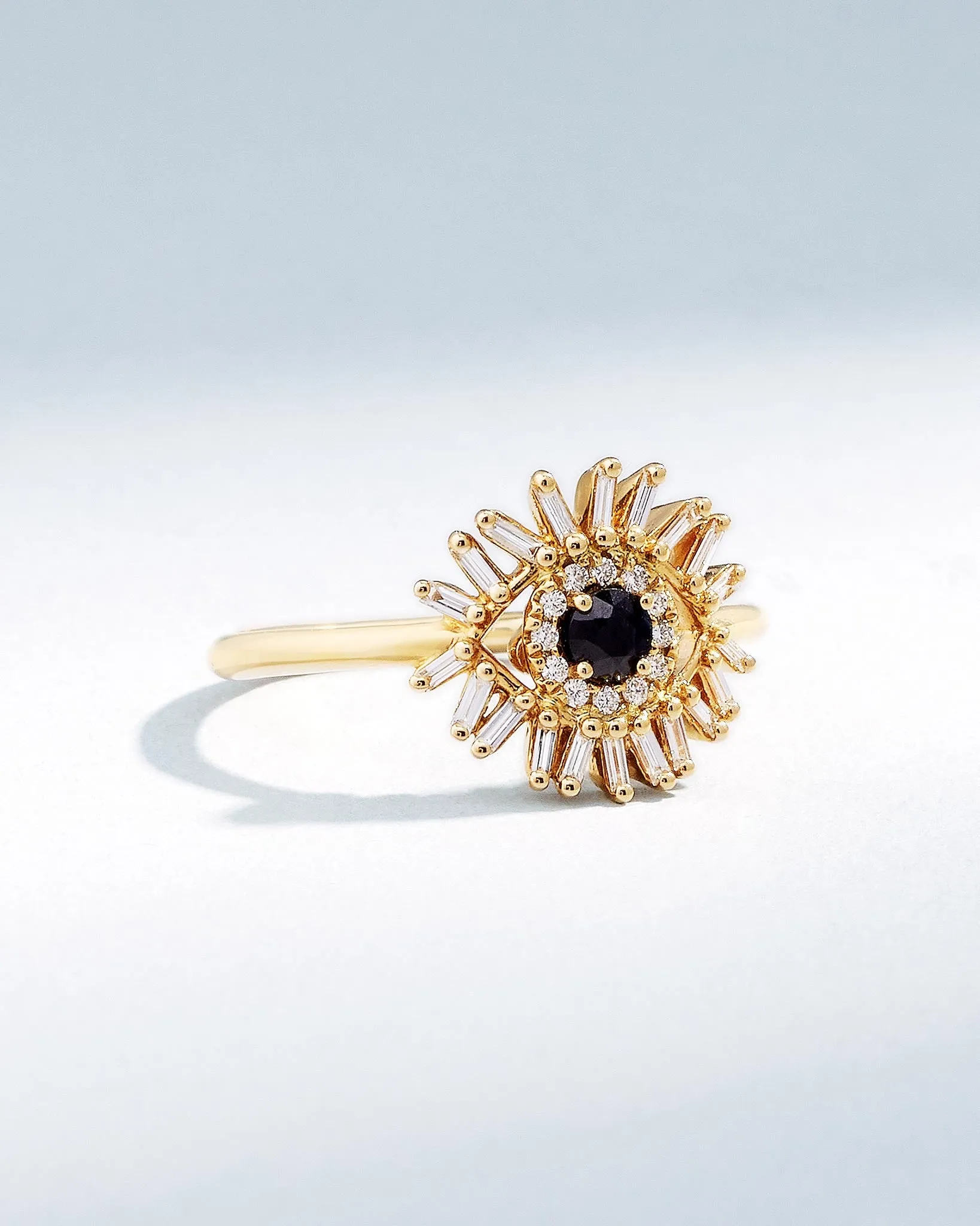 Evil Eye Mini Black Sapphire Ring