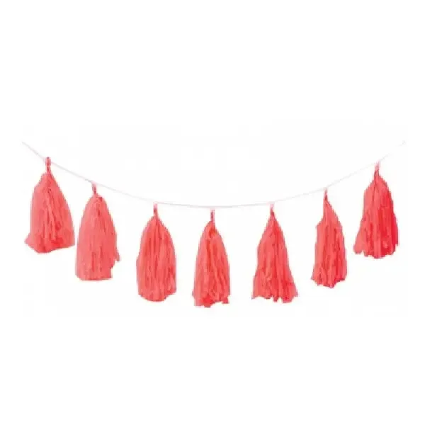 Five Star Tassel Garland - Coral