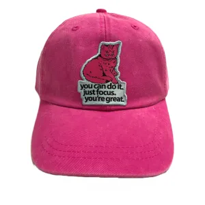 Focus Cat Cap - Neon Pink