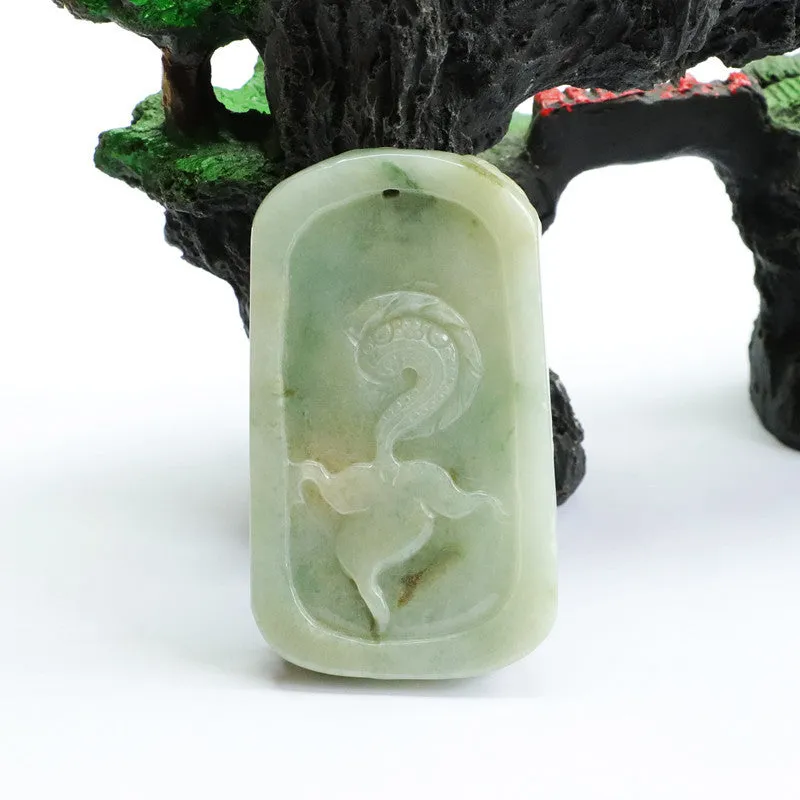 Fortune's Favor Yellow Jade Dragon Pendant