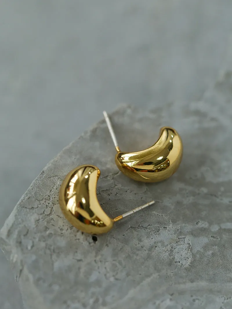 Geometric Smooth Arc Earrings