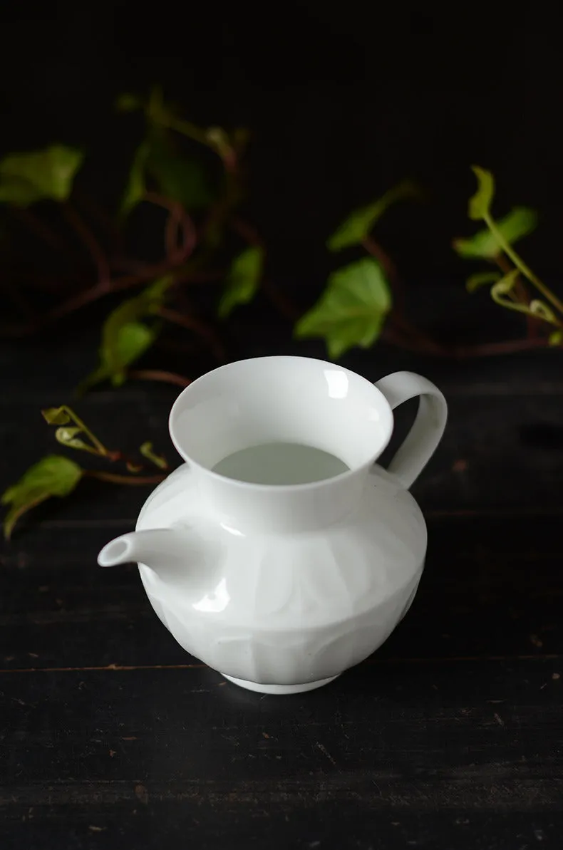 Gohobi Jade White Lotus Tea Cup Teapot Pitcher