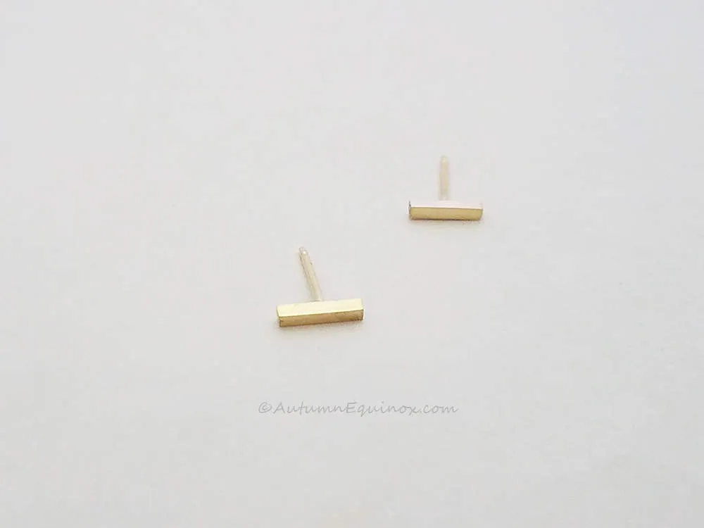 Gold Bar Earrings 14k Gold Filled