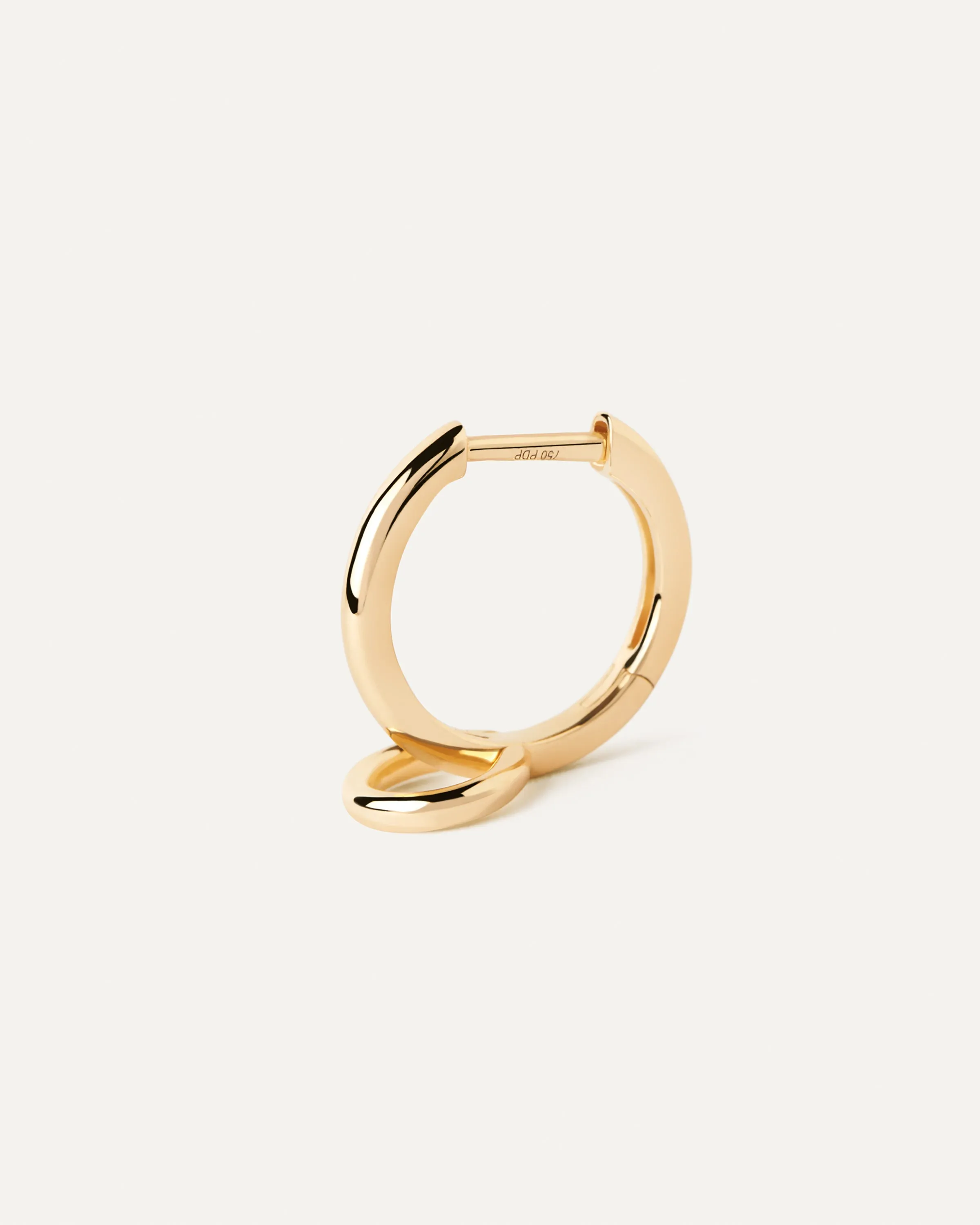 Gold Circle single hoop