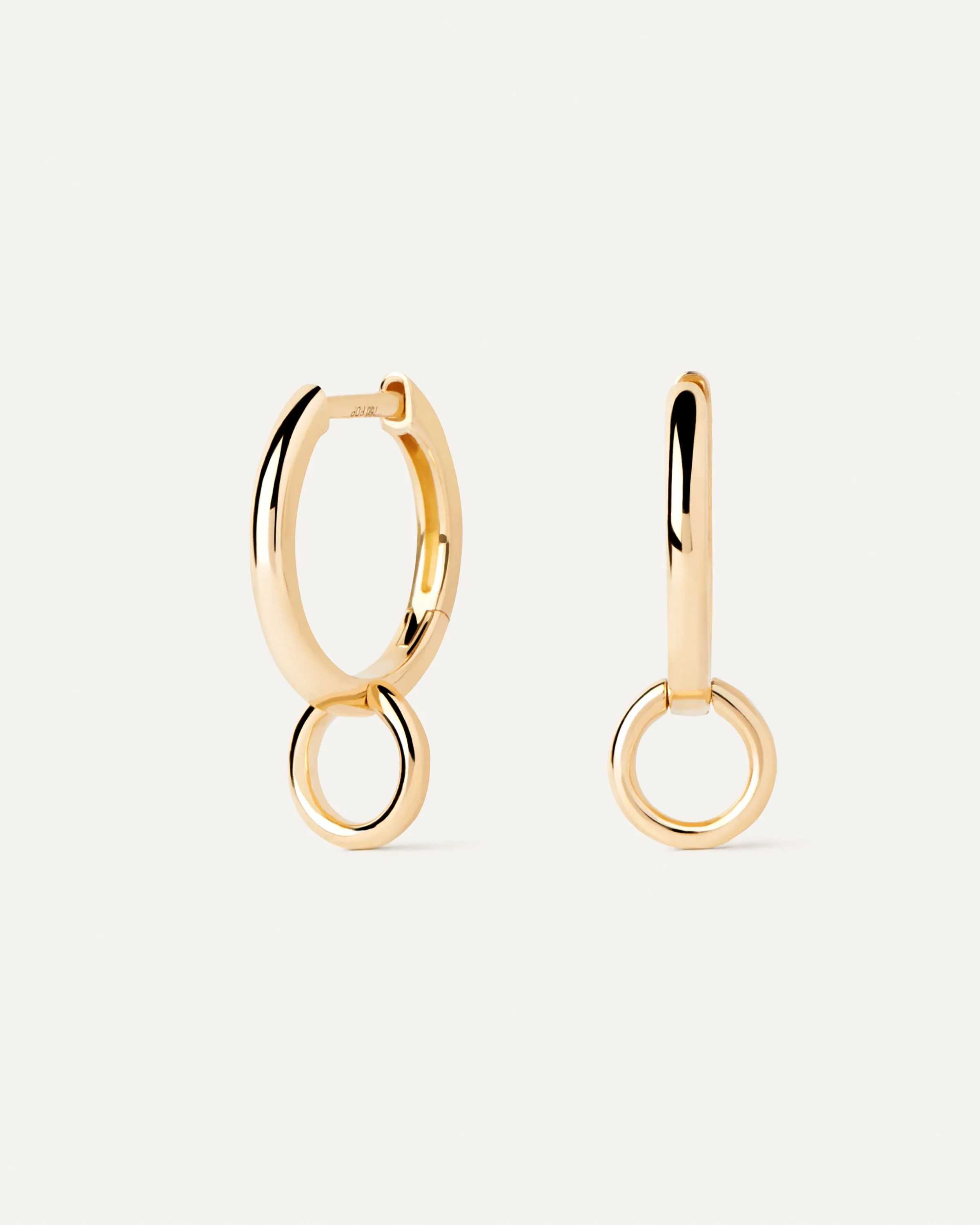 Gold Circle single hoop