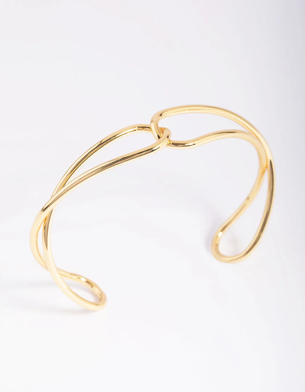 Gold Plated Knot Cuff Bracelet