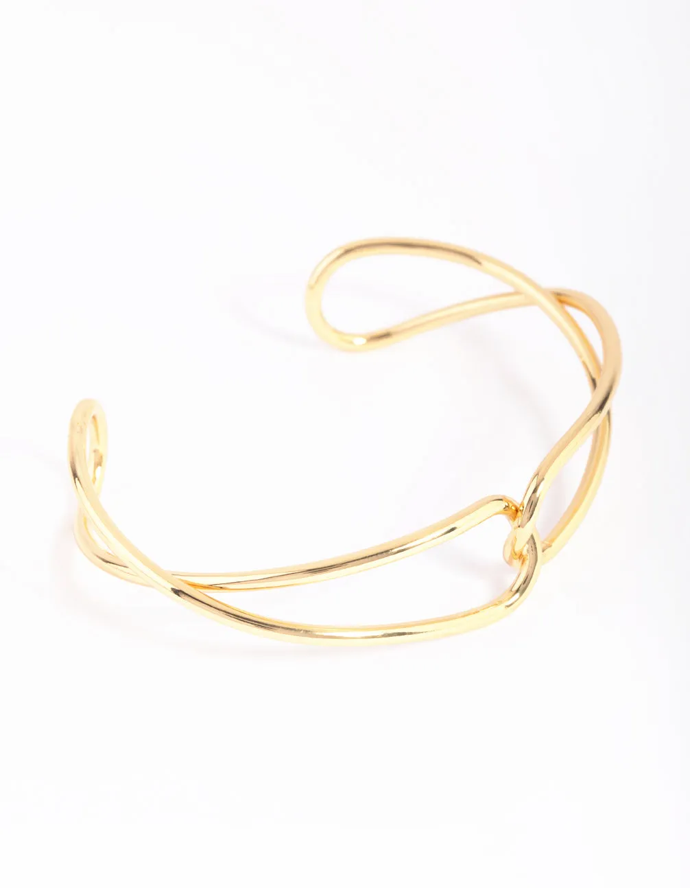 Gold Plated Knot Cuff Bracelet