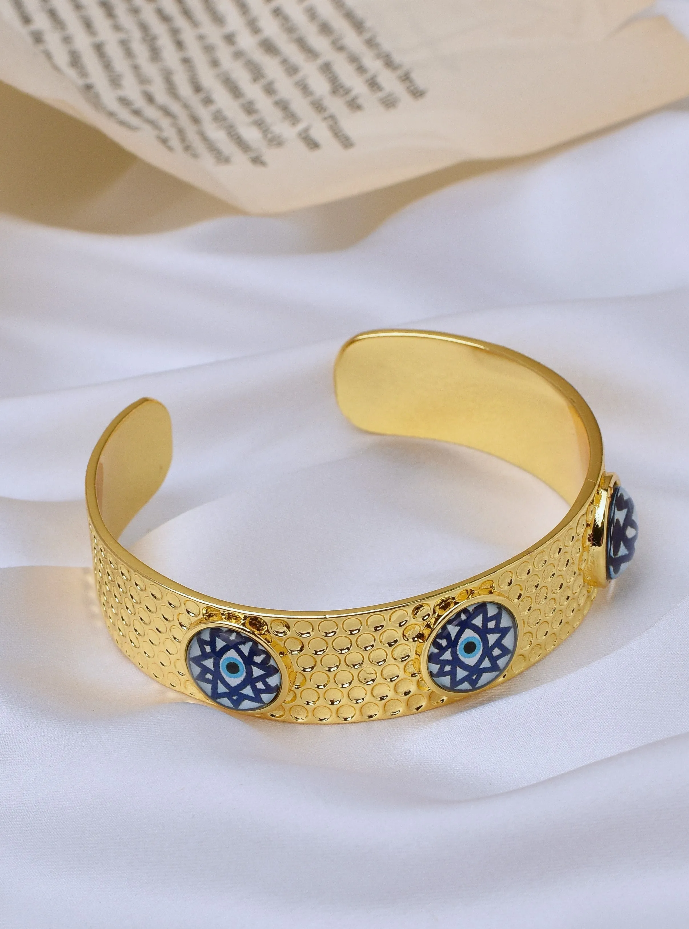 Hand-Made Nazar Cuff Bangle