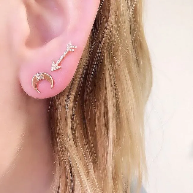 Horn Post Earrings