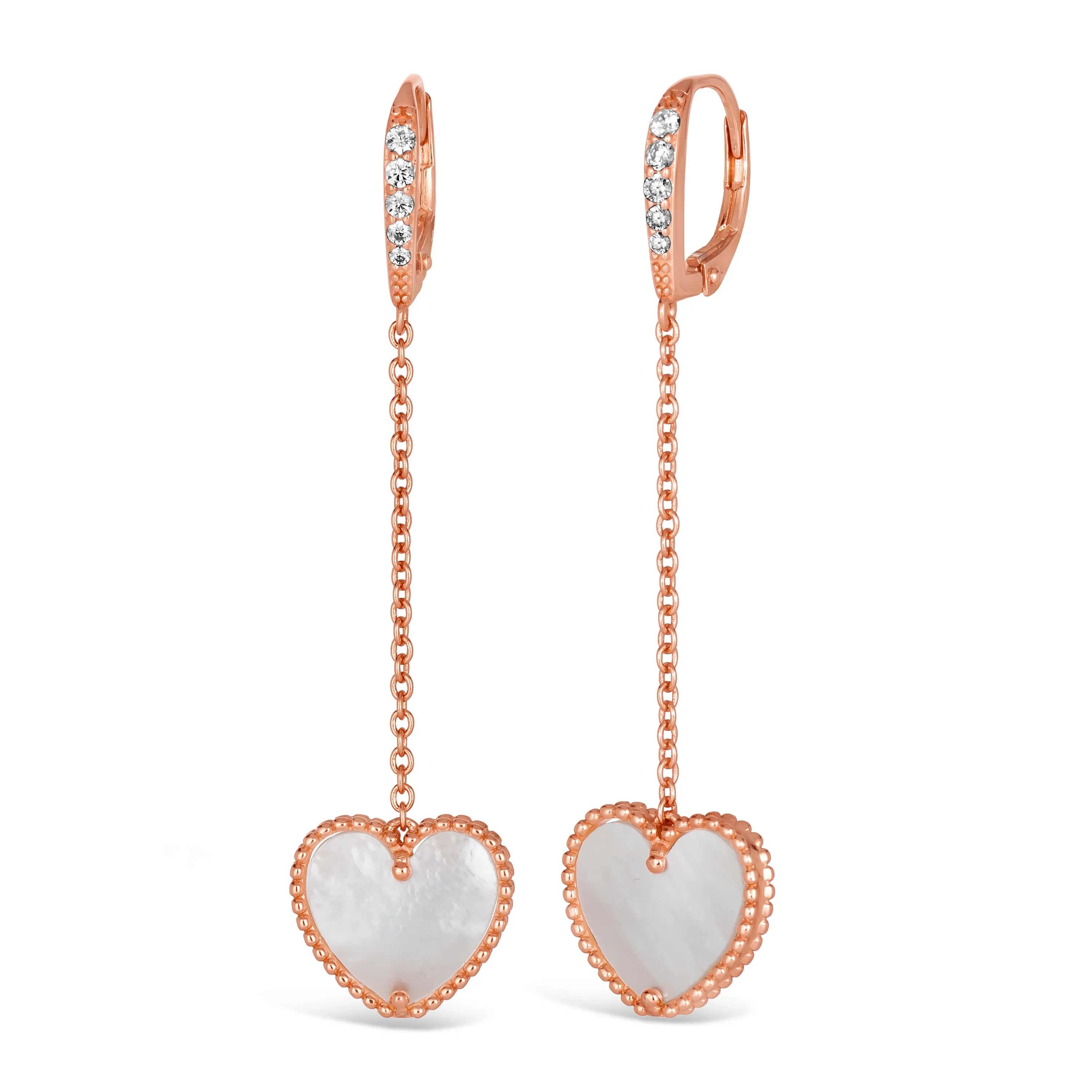 House of Cards 07 Dangle Heart Earrings