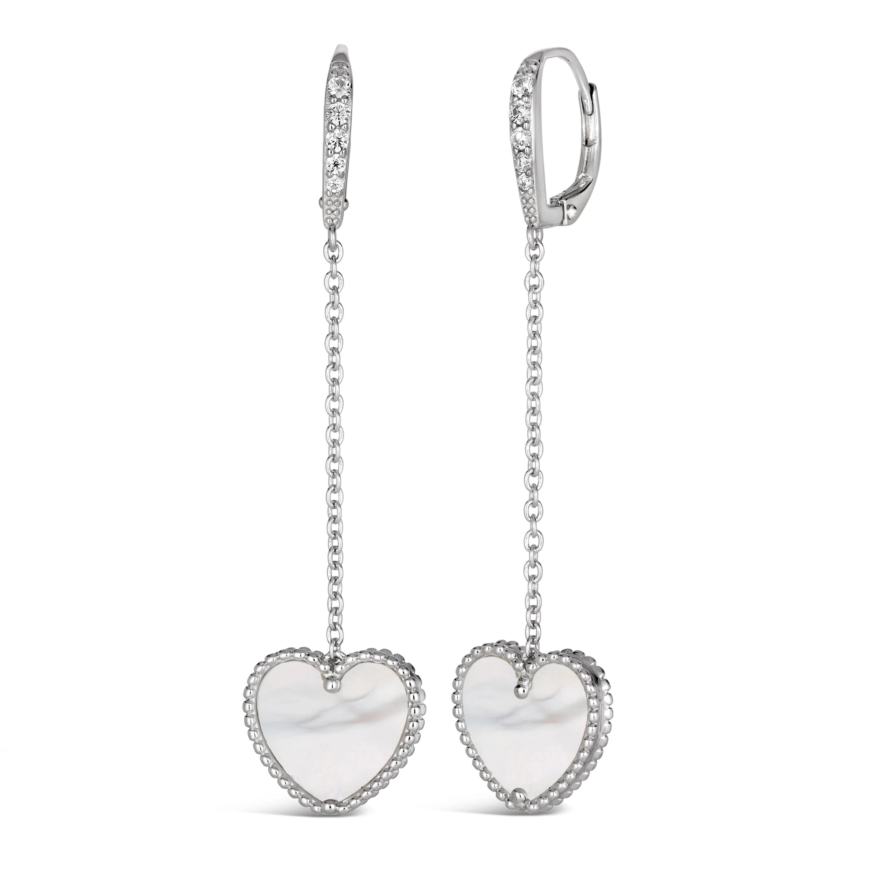 House of Cards 07 Dangle Heart Earrings