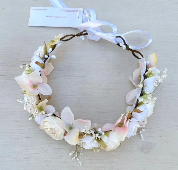 Iris Girls Ivory Flower Crown