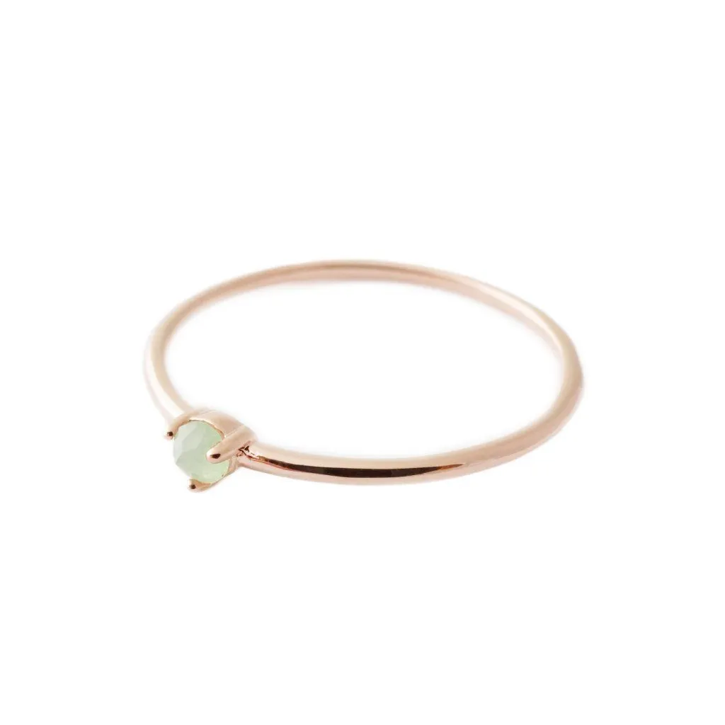 Jade Point Solitaire Ring