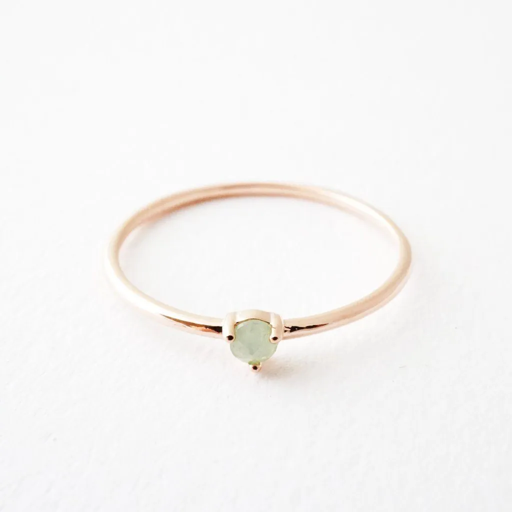 Jade Point Solitaire Ring