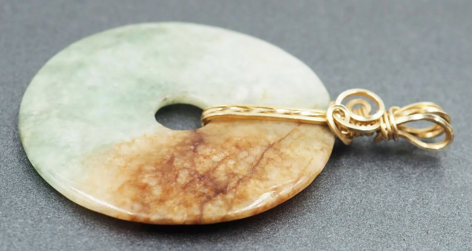 Jadeite/Jade 9ct Yellow Gold Pendant