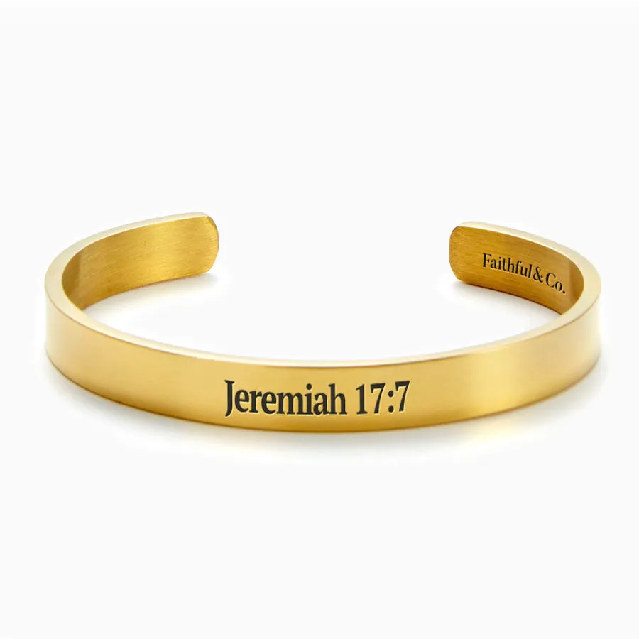 Jeremiah 17:7 Blessed Cuff Bracelet