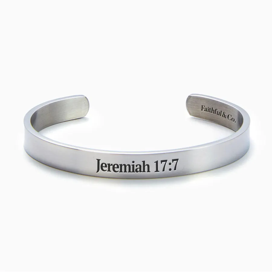 Jeremiah 17:7 Blessed Cuff Bracelet