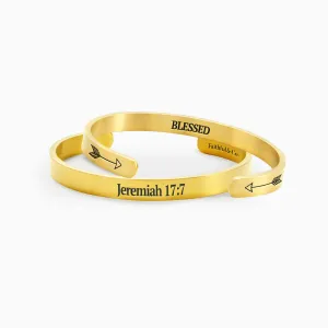 Jeremiah 17:7 Blessed Cuff Bracelet