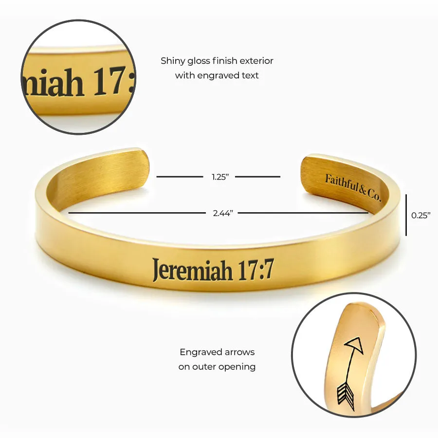 Jeremiah 17:7 Blessed Cuff Bracelet