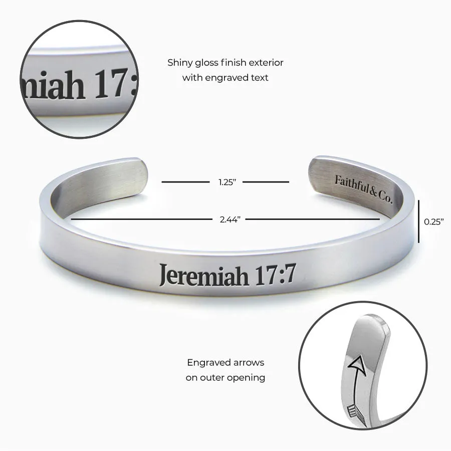 Jeremiah 17:7 Blessed Cuff Bracelet