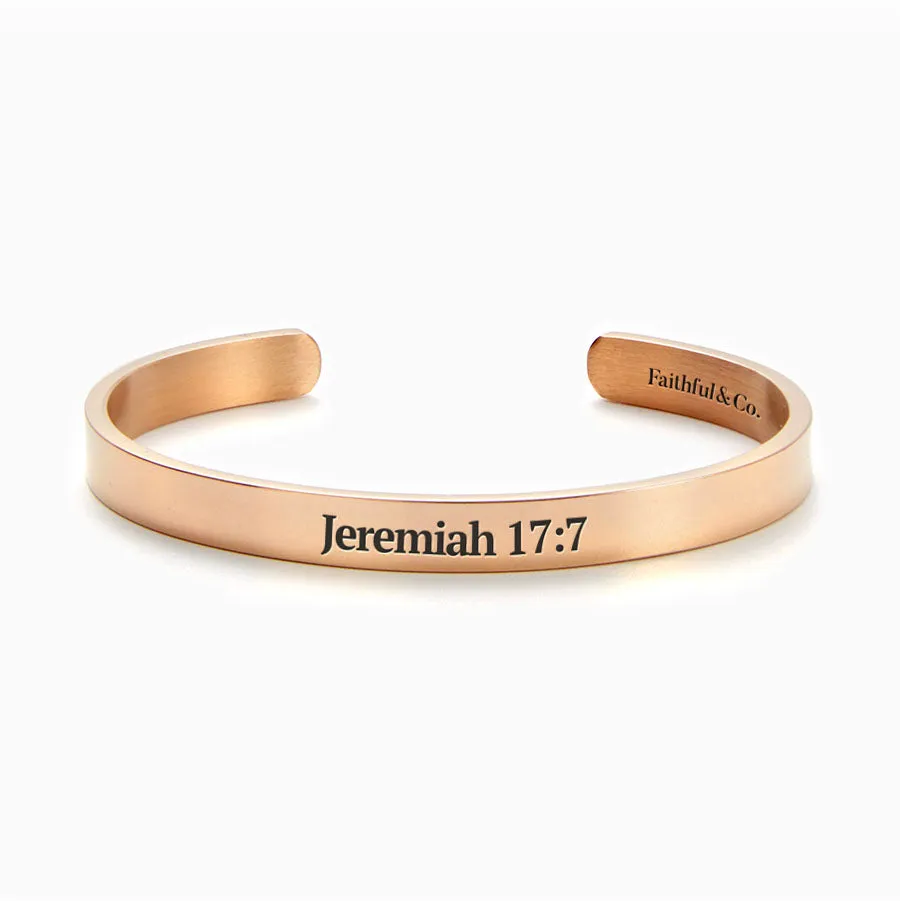 Jeremiah 17:7 Blessed Cuff Bracelet