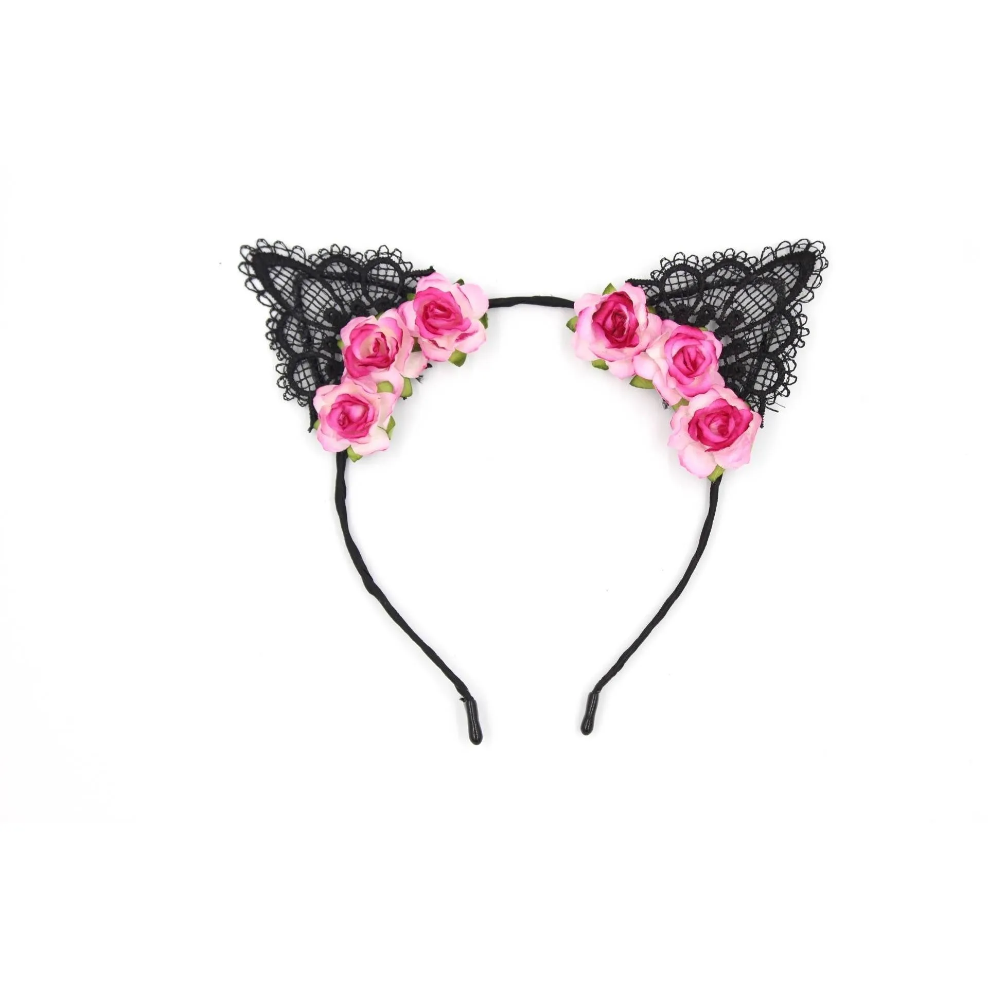 Lace Crown Rose Cat Ear Headband