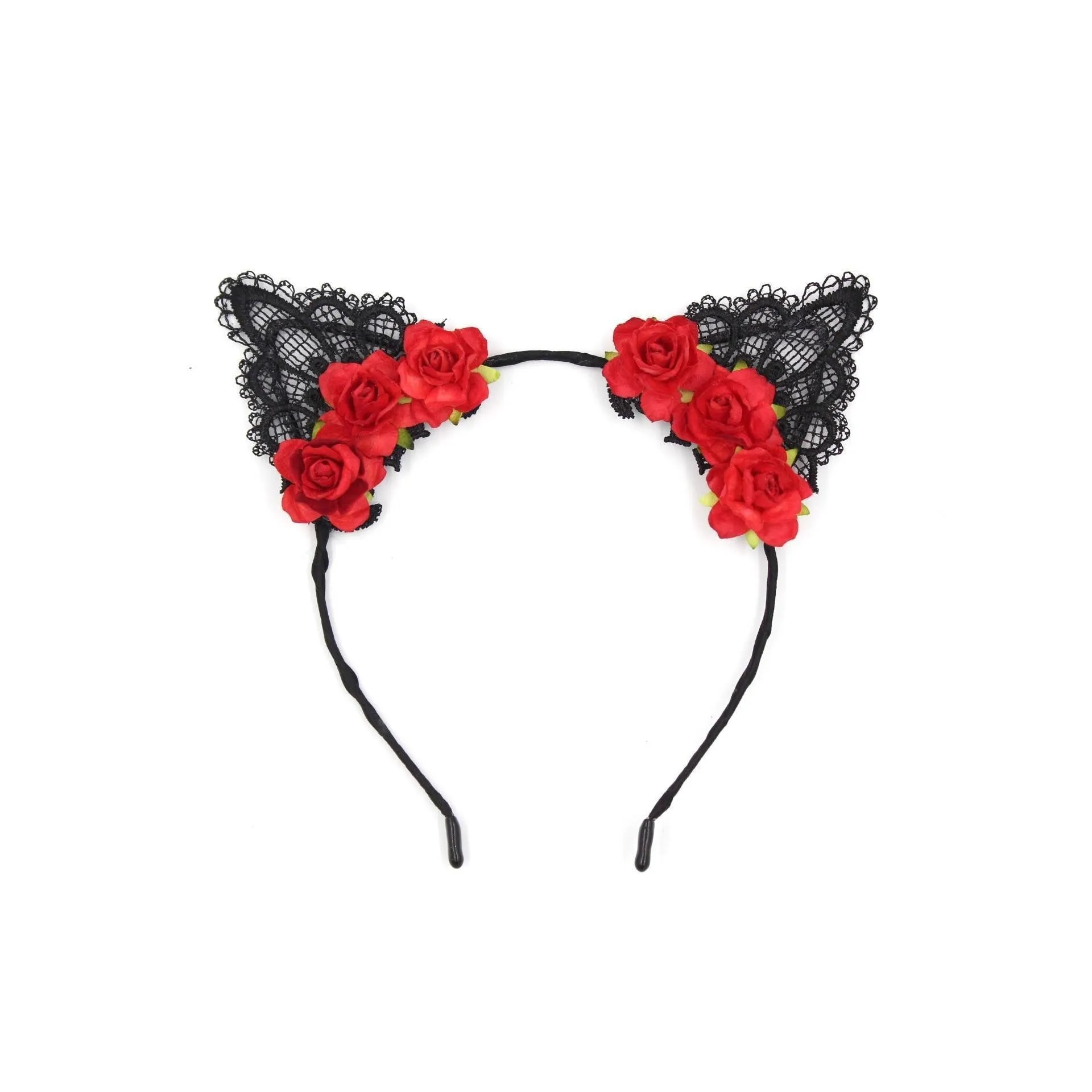 Lace Crown Rose Cat Ear Headband