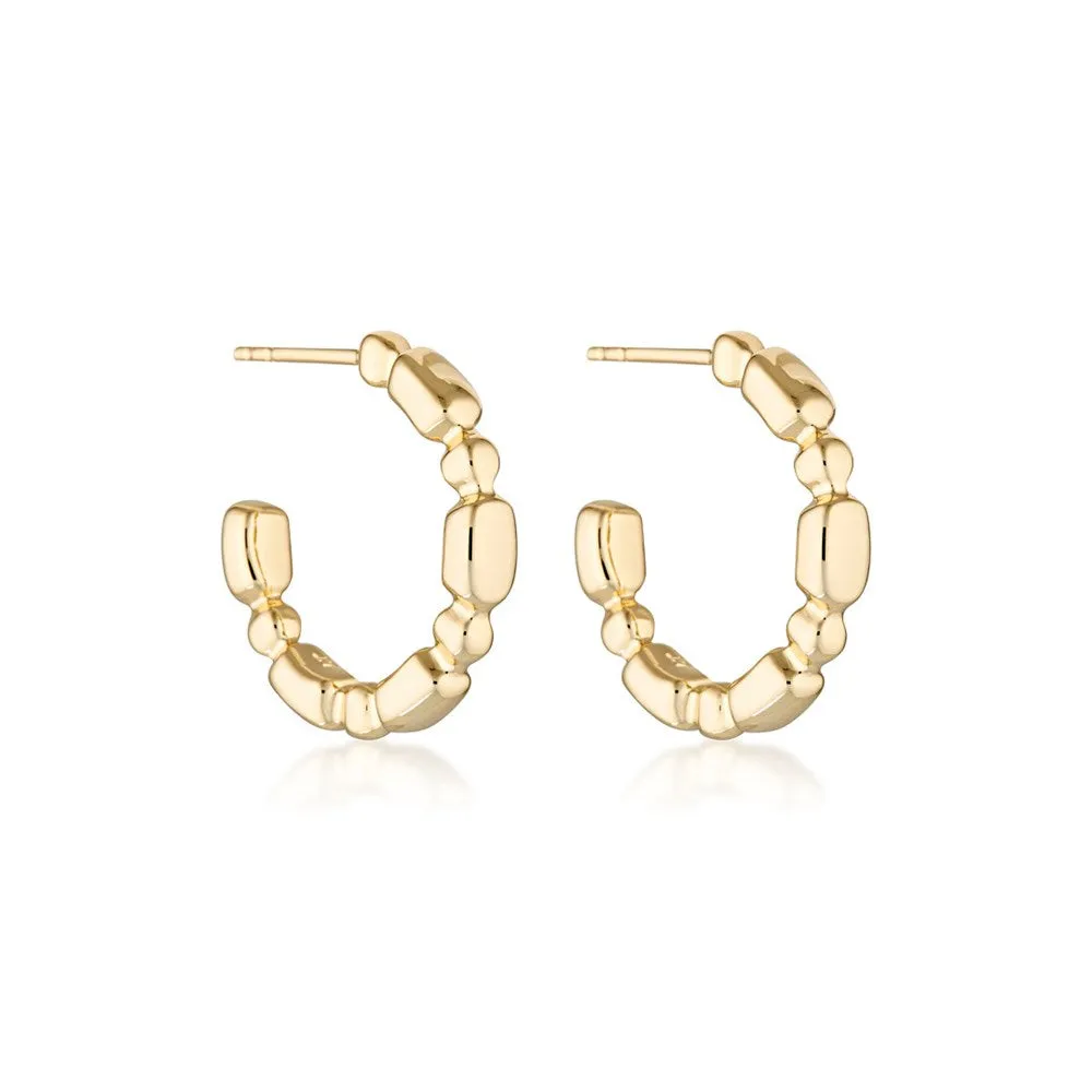 Linda Tahija Verge Hoop Earrings, Gold