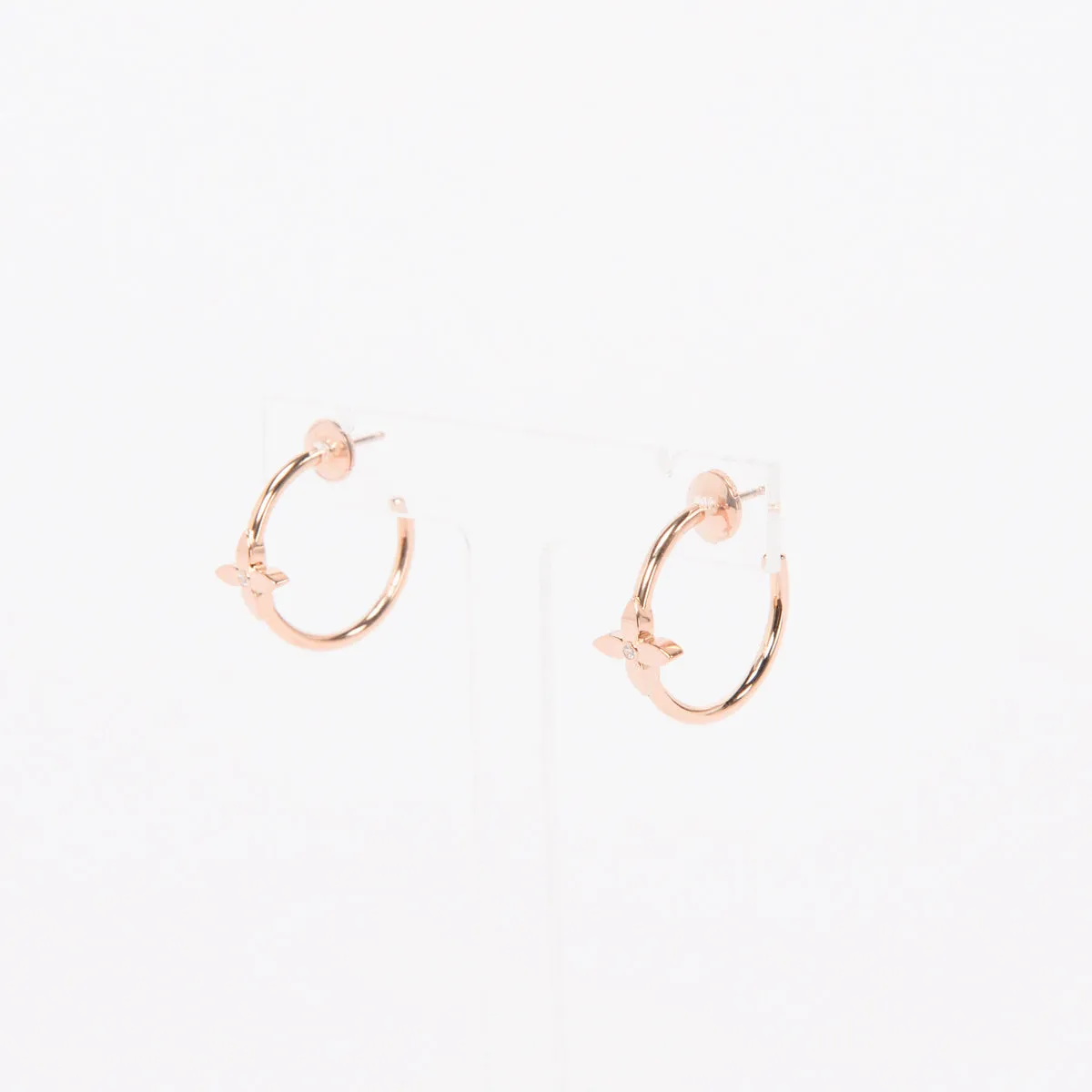 Louis Vuitton Pink Gold & Diamond Idylle Blossom Small Hoop Earrings