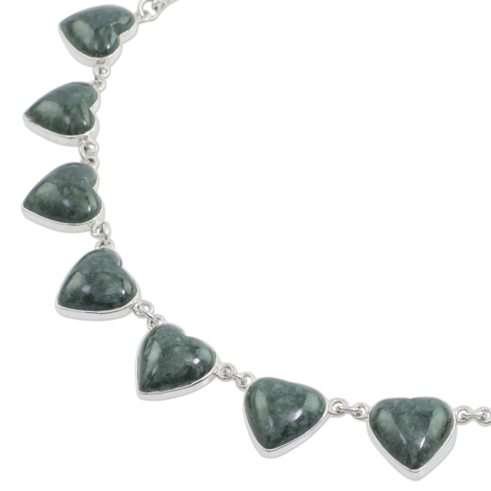 Love Immemorial Jade heart necklace