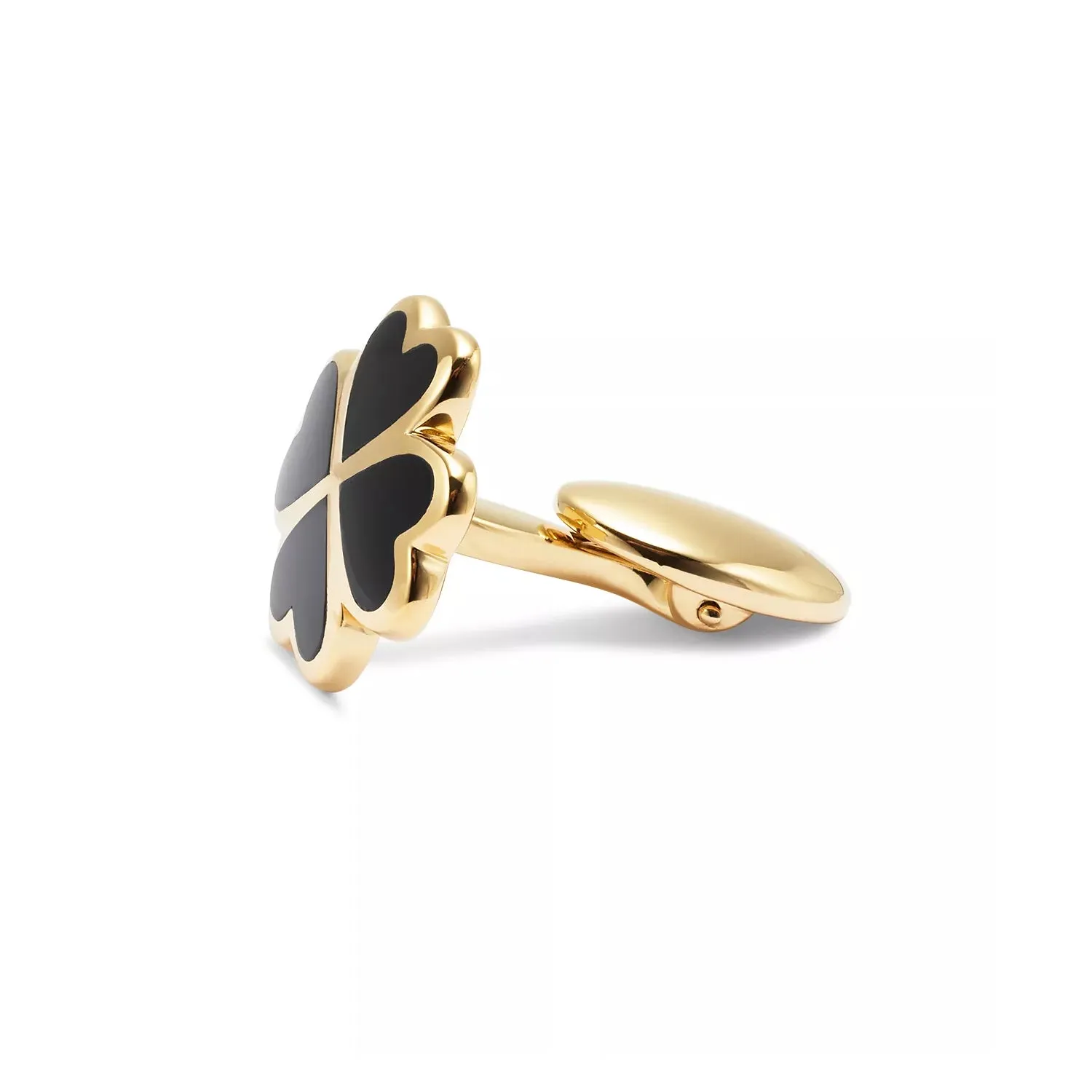 Lucky Four Leaf Clover Gold Vermeil Cufflinks