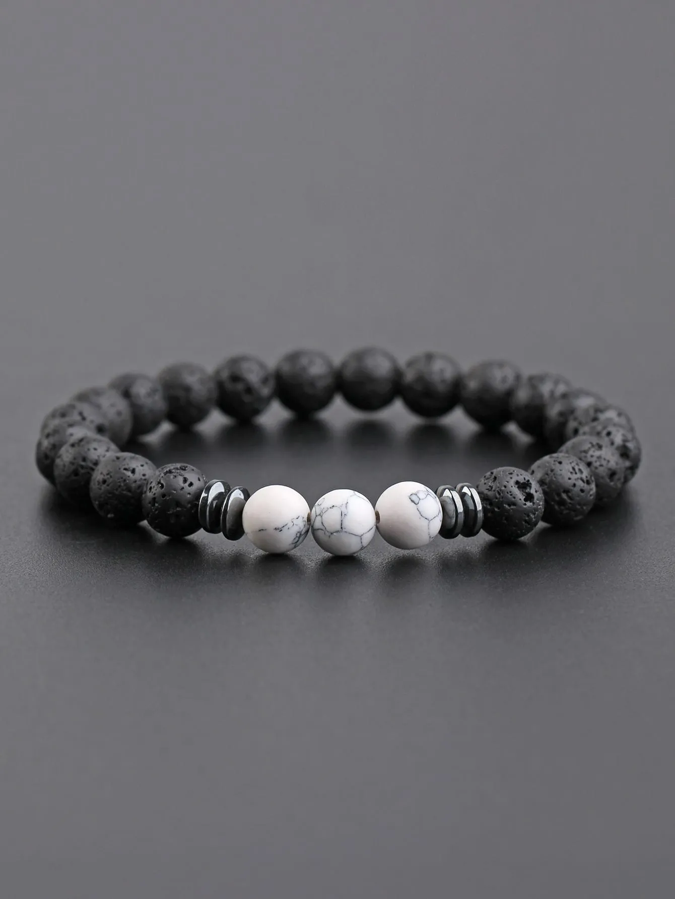 Marble Stone Lava Beaded Bracelet for Women Crafted Jewelry Stackable Bracelets