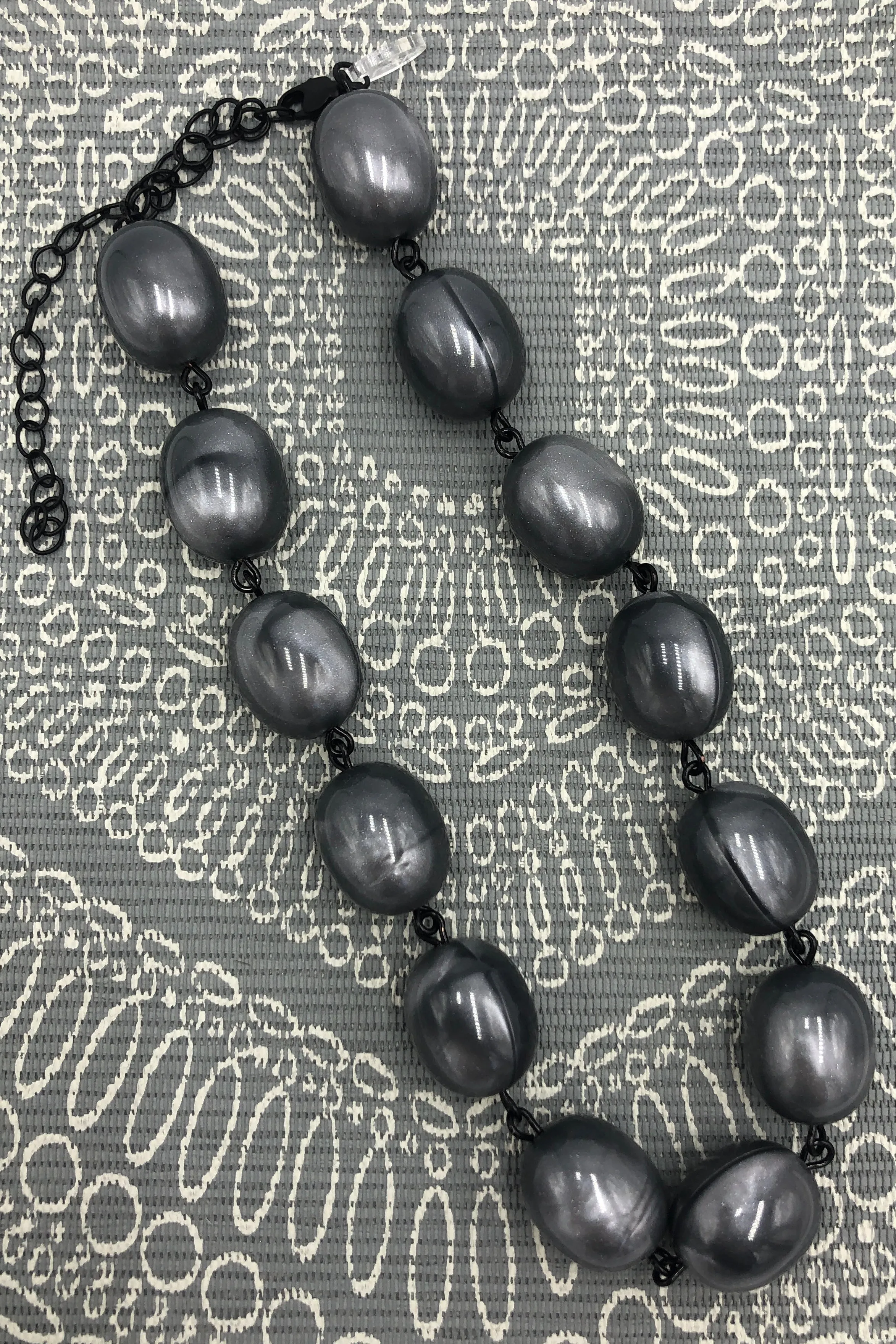 Marbled Grey Amelia Necklace