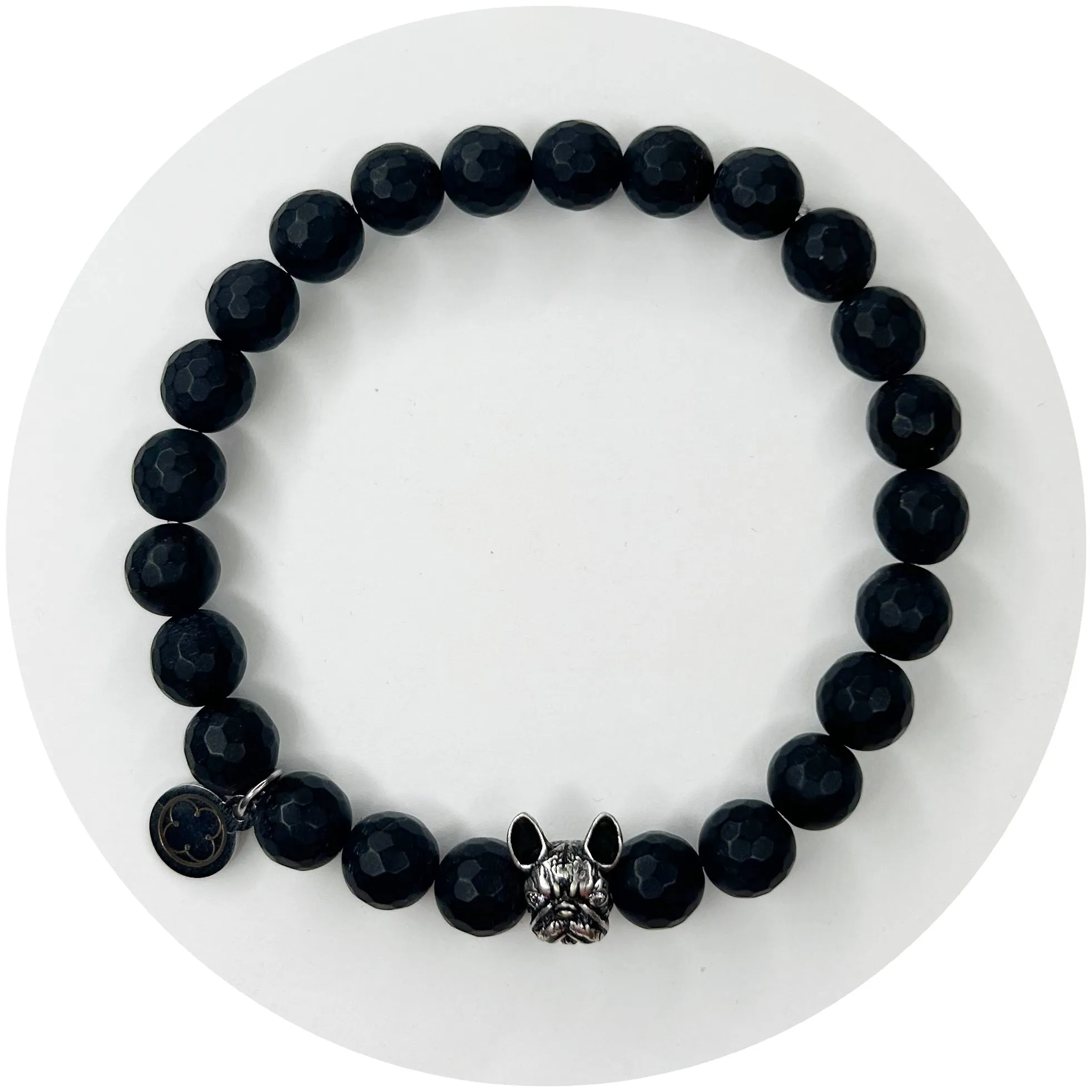 Mens Matte Black Onyx with French Bulldog