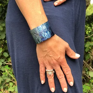 Midnight Stag Cuff Bracelet - Comtemporary Stag  Jewellery in Blue - easy wear lightweight aluminium.