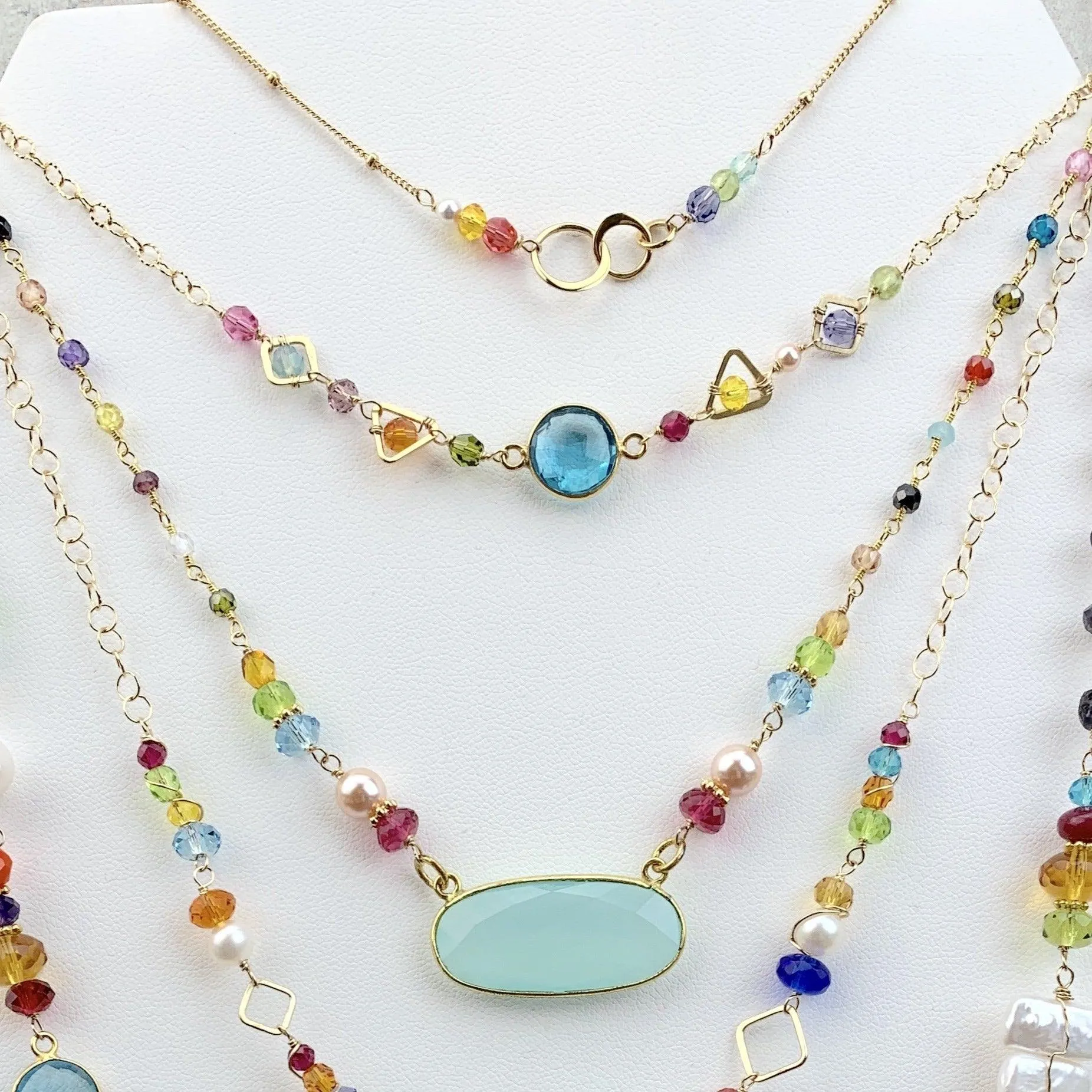 Mini Bubbles Colorful Layering Necklace