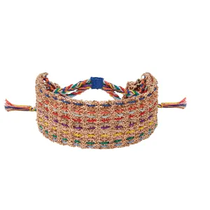 Multicolor Braided Bolo Cuff