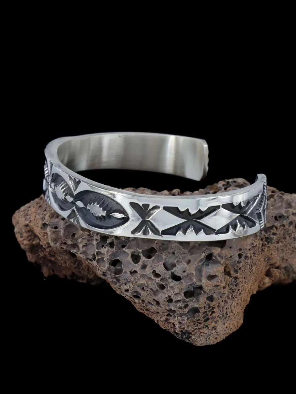 Native American Jewelry Heavy Sterling Silver Cuff Bracelet