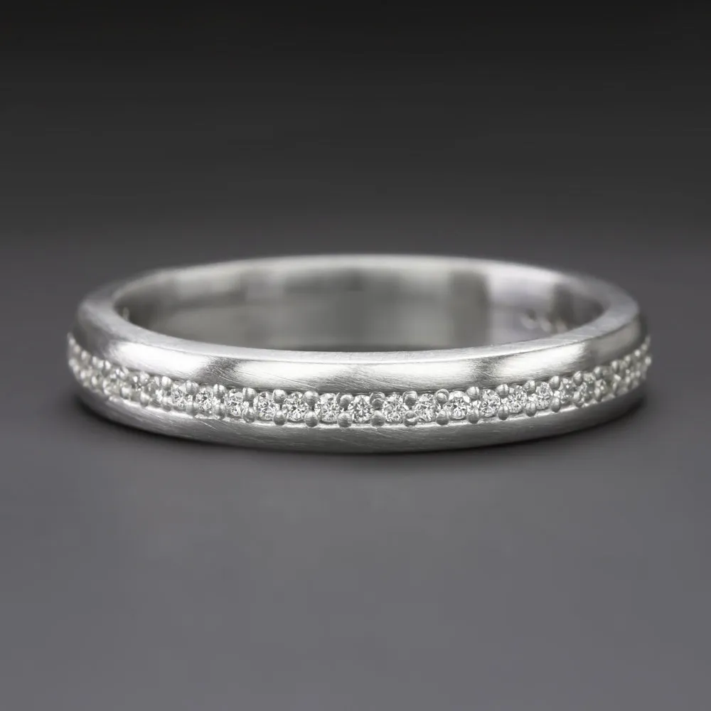 NATURAL DIAMOND 14K STACKING BAND WEDDING RING COCKTAIL WHITE GOLD MENS LADIES