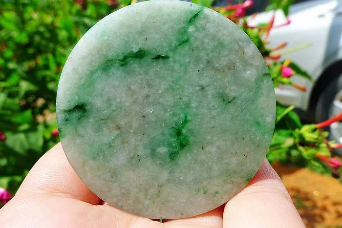 Natural Jade Rough Jadeite Raw (66g,5.3X0.85cm)