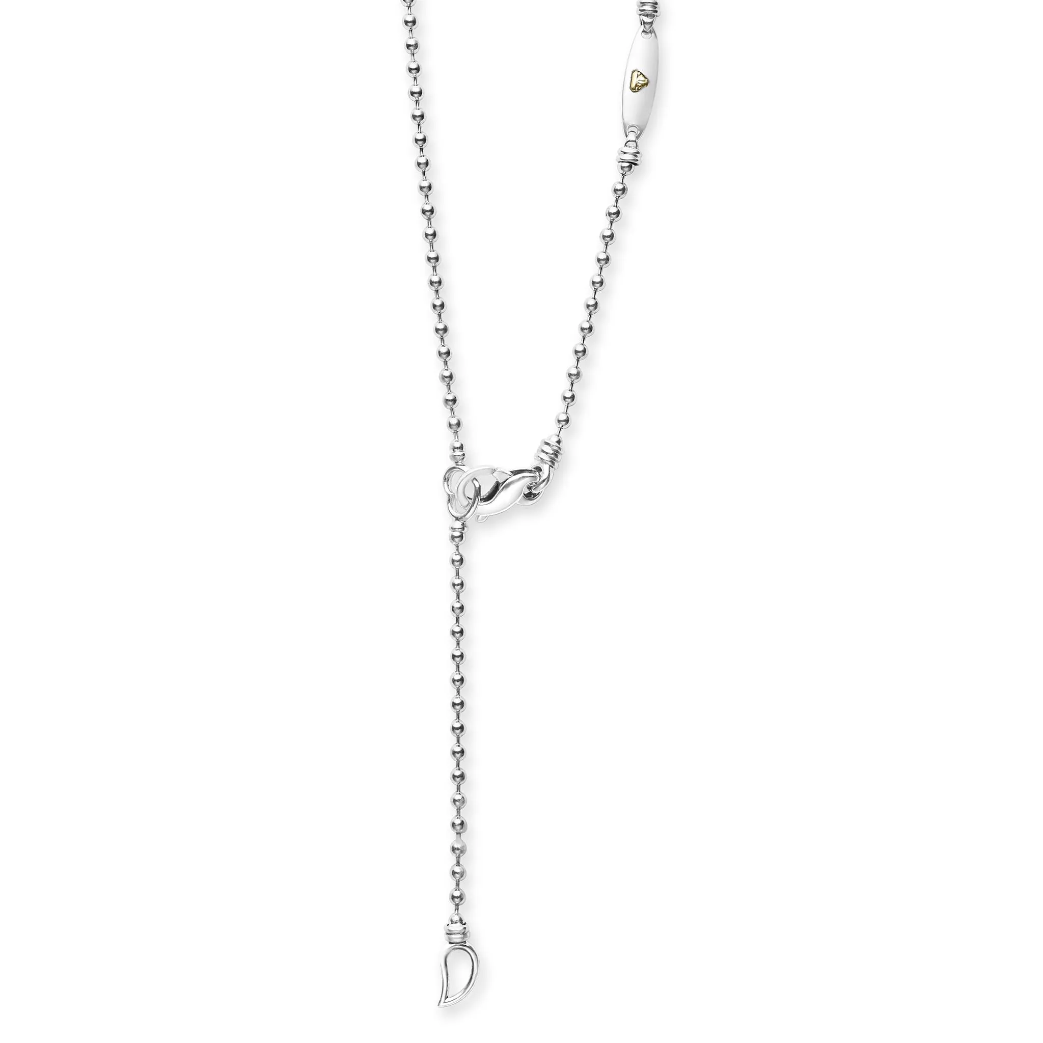 Newport Two-Tone Knot Diamond Tassel Pendant Necklace