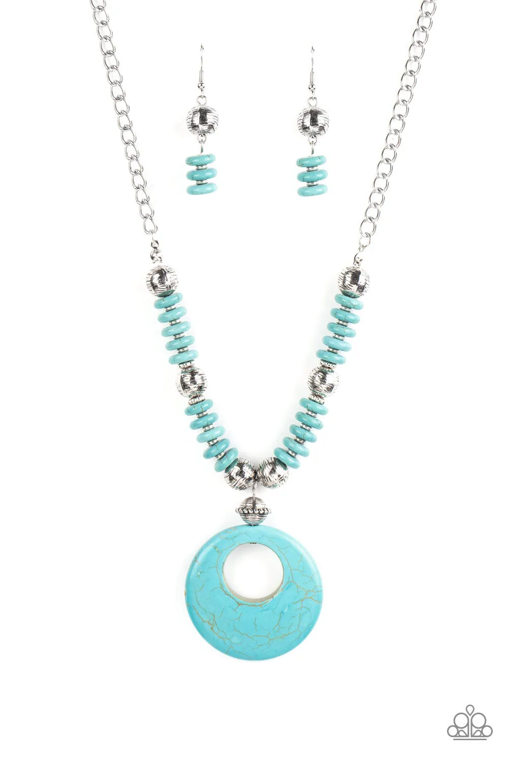 Oasis Goddess - Blue Necklace - Paparazzi Accessories