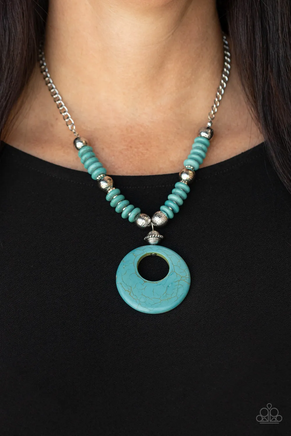 Oasis Goddess - Blue Necklace - Paparazzi Accessories