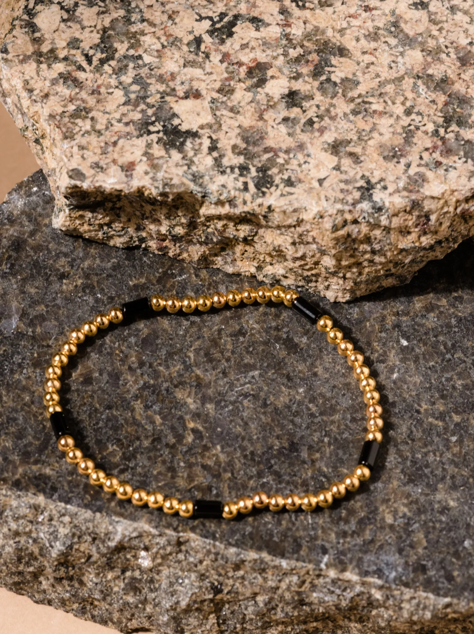 Onyx Station Beaded Bracelet