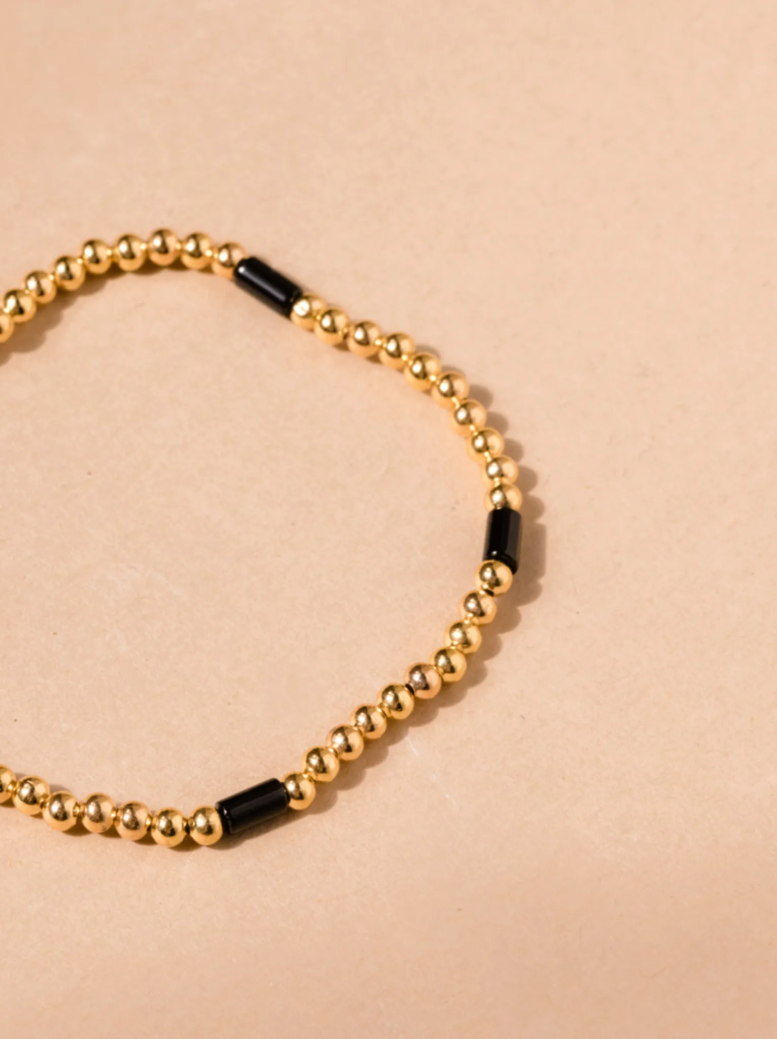 Onyx Station Beaded Bracelet