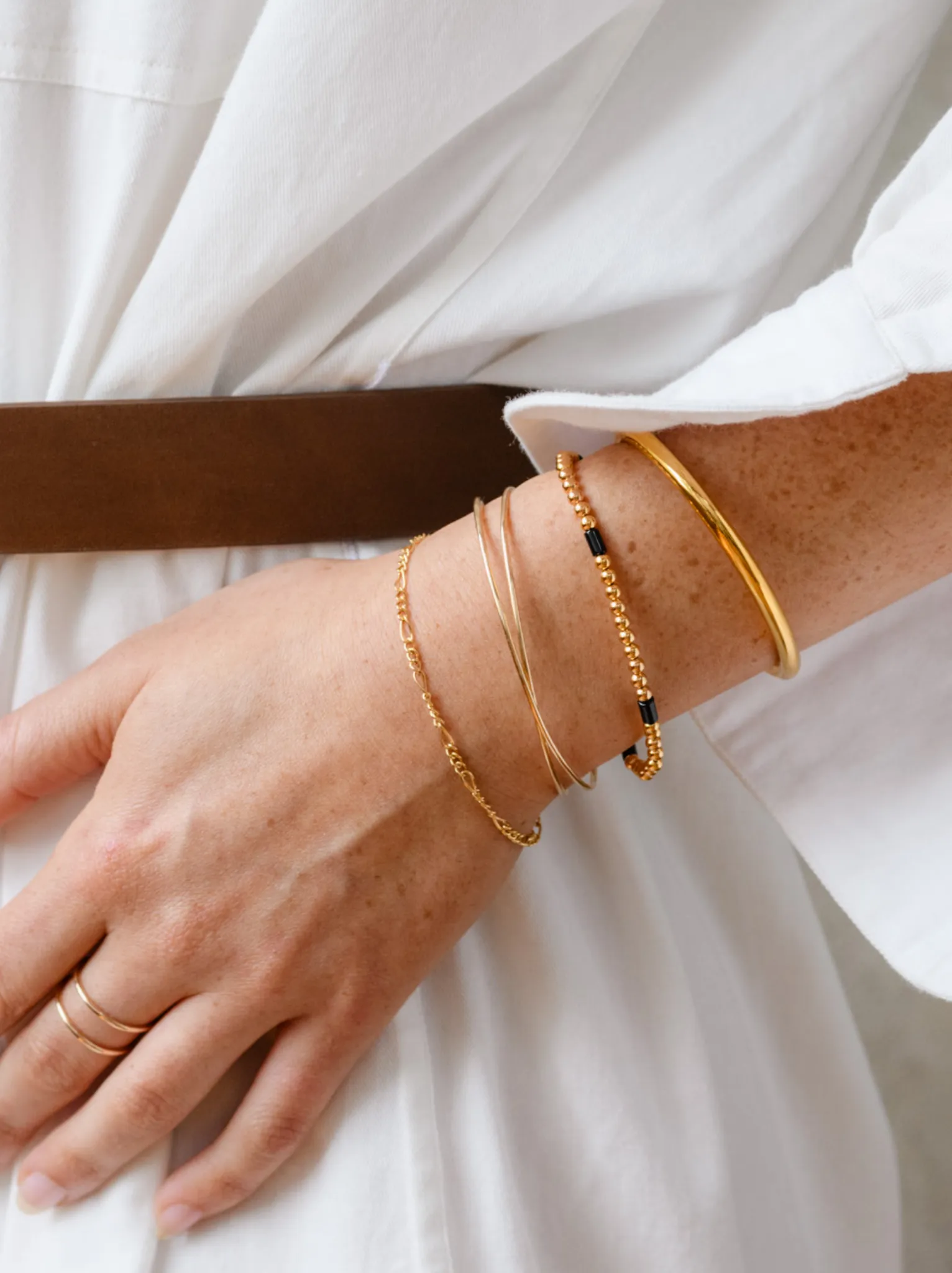 Onyx Station Beaded Bracelet