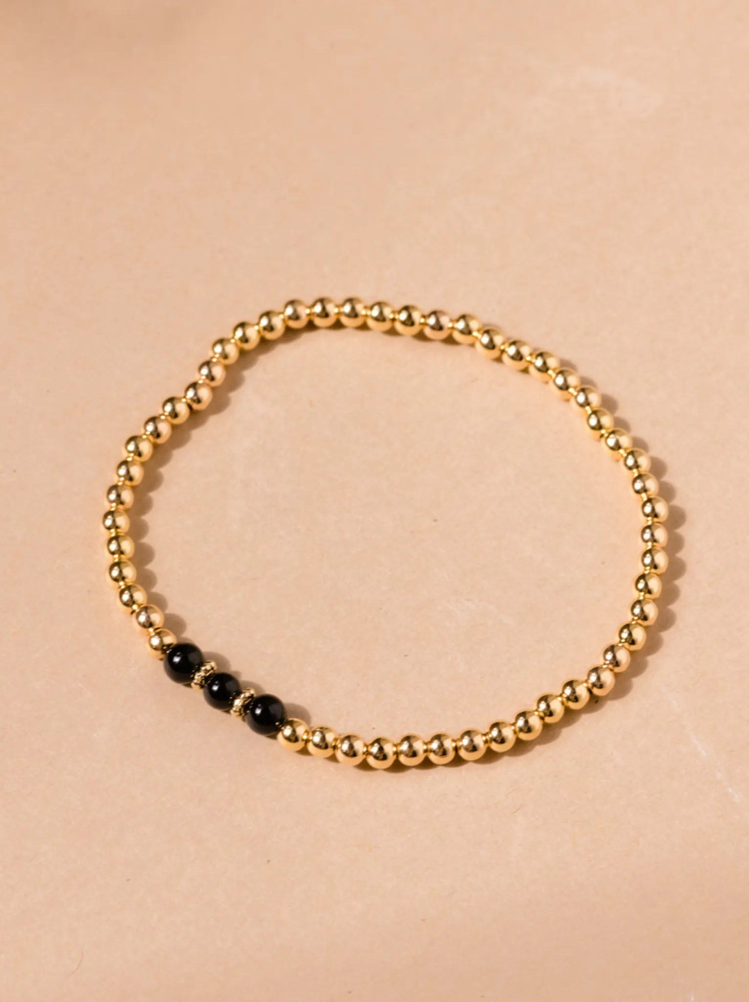 Onyx Trio Beaded Bracelet