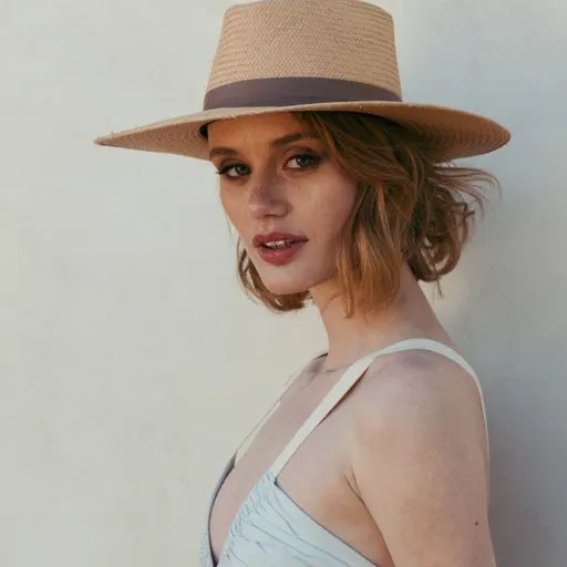 PALOMA PANAMA STRAW FEDORA LATTE